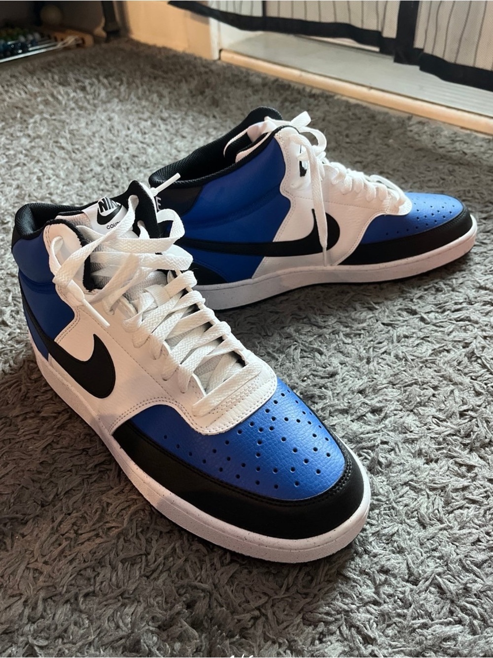Nike Court Vision Mid Men's Shoes White Blue